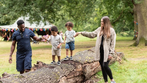 Family experiencing the Summer of Play event at Dunham Massey, Cheshire